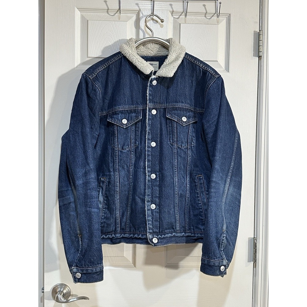 Gap Men's Sherpa Denim Jacket Size L
